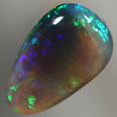 SOLID CRYSTAL OPAL Rolling flash of very bright strong green